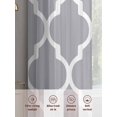 thumbnail image 6 of Moroccan Grey Sheer Curtains 84 Inch Length 2 Panels Set, Modern Abstract Geometric Minimalist Voile Window Treatment Rod Pocket Curtains Sheers Drapes for Bedroom/Living Room/Kitchen 52"x84"x2, 6 of 7