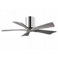 thumbnail image 6 of Matthews Fan Company IR5H-BK-WA-42 - Irene-5H five-blade flush mount paddle fan in Matte Black finish with 42” solid walnut tone blades.&nbsp;, 6 of 7