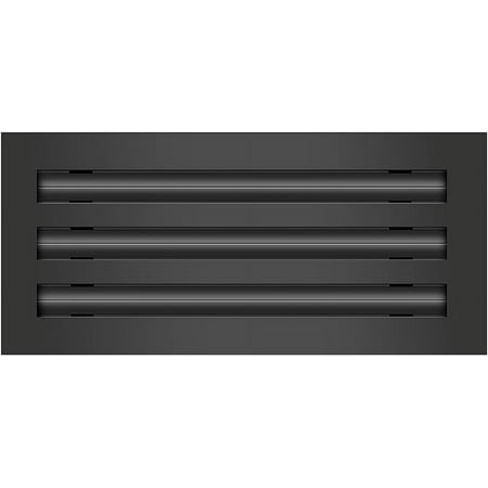 

Slot Diffuser - (3 Slot) Triple Slot - Black Decorative - Modern AC Vent Cover for Ceiling Walls & Floors - Texas