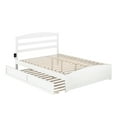 thumbnail image 2 of AFI Warren Queen Wood Platform Bed with Headboard Footboard & Twin-XL Trundle, White, 2 of 15
