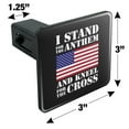 thumbnail image 5 of I Stand For The Flag Kneel Cross USA American Flag Patriotic Tow Trailer Hitch Cover Plug Insert, 5 of 6