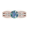 thumbnail image 2 of 1.27 ct Round Cut Blue Moissanite Solitaire with Accents Engagement Ring for Women in 14K White/Rose Gold, 2 of 2