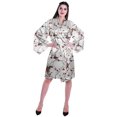 thumbnail image 2 of Moomaya Printed Womens Kimono Sleeve Robes Satin Silk Getting Ready Bridal Robe Coverup, 2 of 7