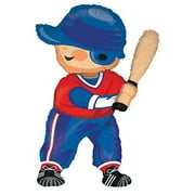 Baseball Player Jumbo Foil Balloon, 46in, 1ct