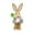 G, variant on 14-Inch Garden Easter Bunny Stake, Realistic Rush Covered Rabbit on Metal Stick, Charming Outdoor Decor for Flower Beds & Walkway C