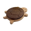 thumbnail image 1 of Posavasos de madera con forma de tortuga, posavasos de madera, regalo ideal, vajilla, lindo tapete aislante, posavasos de mesa para hotel, cafetería,, 1 of 9