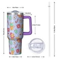 thumbnail image 2 of Santa Christmas 40oz Tumbler with Handle and Straw Lid, Stainless Steel Coffee Cup, Winter Holiday Leak Proof Insulated Mug Gifts for Adults, 2 of 4
