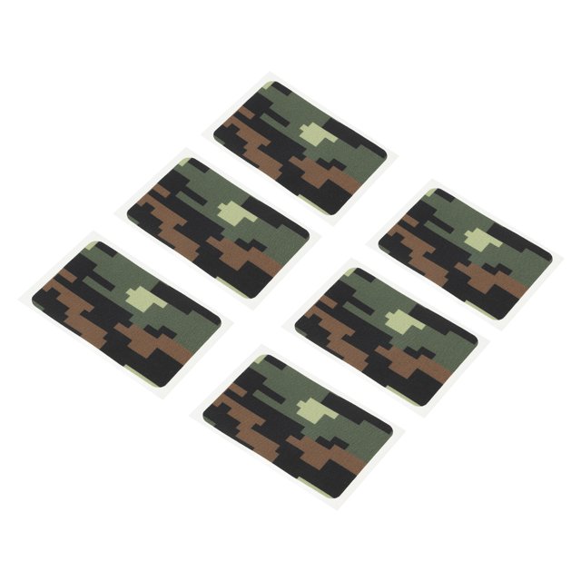 Unique Bargains Down Jacket Repair Patch 2' x 3', 6 Pack Self Adhesive Nylon Fabric Patch, Camo