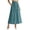 Mint Green, variant on Jane Wardrobe Smocked Elastic High Waist Linen Blend Flow Midi Skirt Women Side Pocket Solid Casual Long Skirt 1PC S-XXL Plus Size Friendly