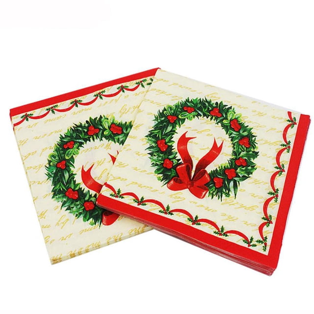 Big Save,HWRETIE Color Printed Napkins Christmas Snowman Napkins Christmas Decoration Paper