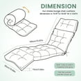 thumbnail image 5 of JOVELL Outdoor Chaise Lounge Cushion, 71"×20"×4" Thick Waterproof Patio Furniture Cushion, Fade & UV Resistant Rocking Chair Pad for Pool Backyard Beach, 1Pack, Green Leaves, 5 of 7