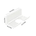 thumbnail image 3 of Hair Dryer Organizer, Wall Mount No Drilling Bathroom Storage Rack, Hair Tool Holder for Cabinet Door, White, by Zovey, 3 of 6