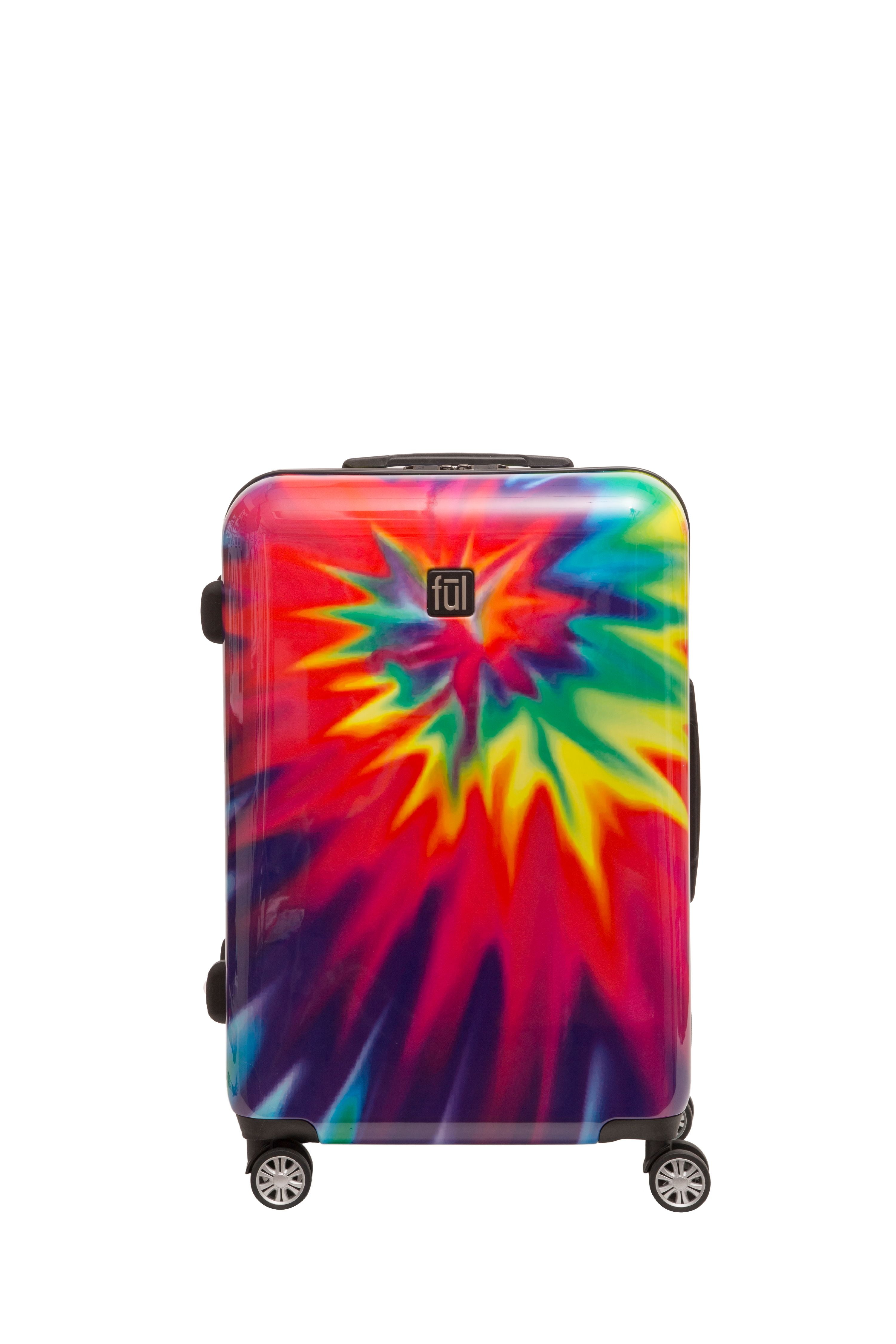 INTERESTPRINT Travel Luggage Cover Suitcase Protector Fit 18-28 Inch Luggage Spiral Tie Dye Design
