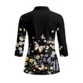 thumbnail image 3 of Uorisanigo Butterfly Daisy Women's Golf Shirt Relaxed Comfortable Quick Dry Athletic Polo Shirts 3/4 Sleeve Soft Breathable Polyester Spandex Fabric Womens Zipper Neck Pullover, 3 of 7