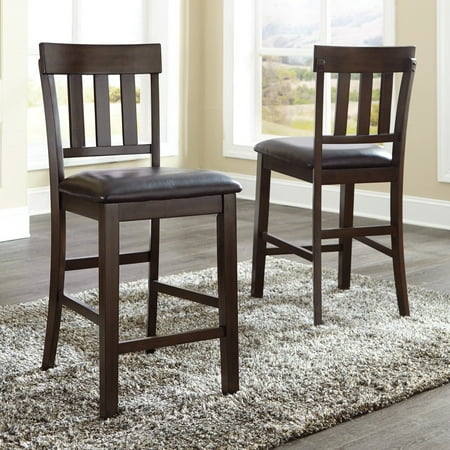 Haddigan Upholstered Barstool Dark Brown - Signature Design by Ashley, Set of 2