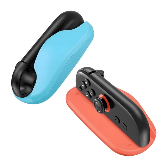 MMOBIEL Mouse Grip Base for Nintendo Switch 2 Joy-Con Controllers, 2 Pack Ergonomic Mouse Mode Gaming Holders for Supported Games, Red Blue