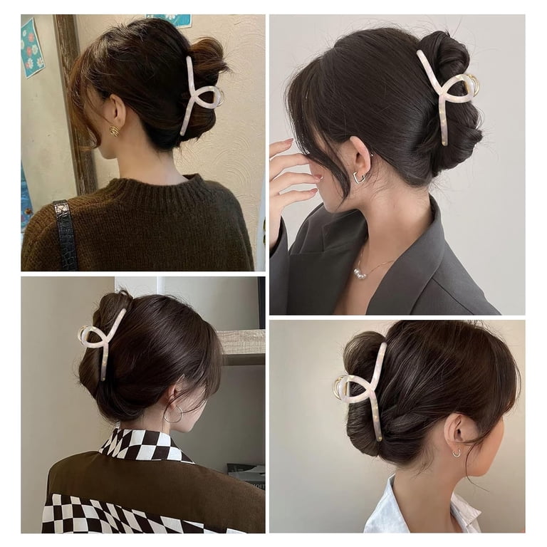 Oversized Acetate Claw Clip | Stylish Hair Accessory for Thick & Thin Hair Amazon.com : Beleki Acetate Hair Claw for Women Star Claw  main image 4