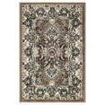 thumbnail image 2 of Superior Lille Traditional Floral Indoor Runner Rug, Brown, 2' x 3', 2 of 7