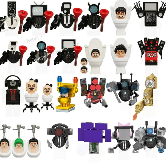 Figura de inodoro Mini Skibidi  juguete de bloques de Anime  TvMan Plus  Titan  Cameraman  Speakerman  modelo de ladrillos  regalos de cumpleaños para niños  nuevo