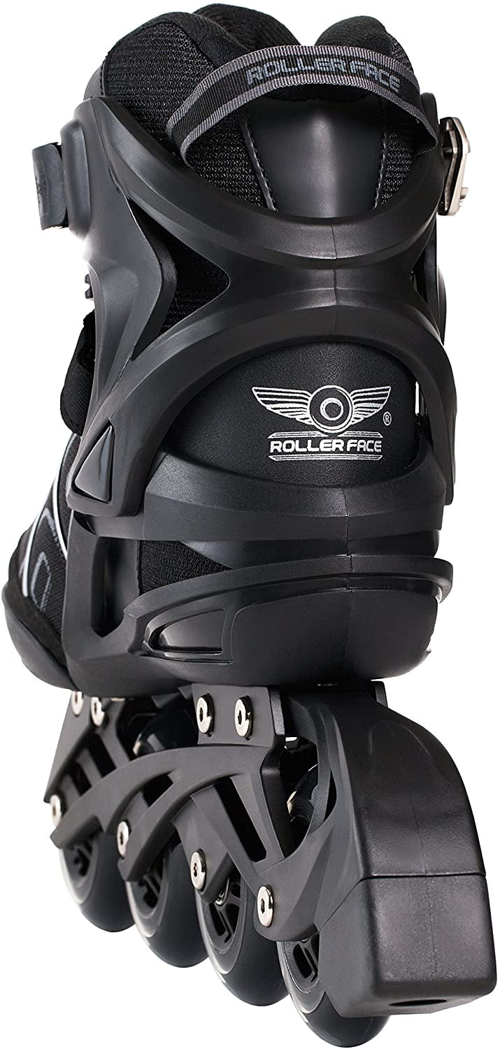 Rollerface RFSport Black Mens Adult Fitness, Sport and Recreation, Premium Inline Skate (US Men's 5)