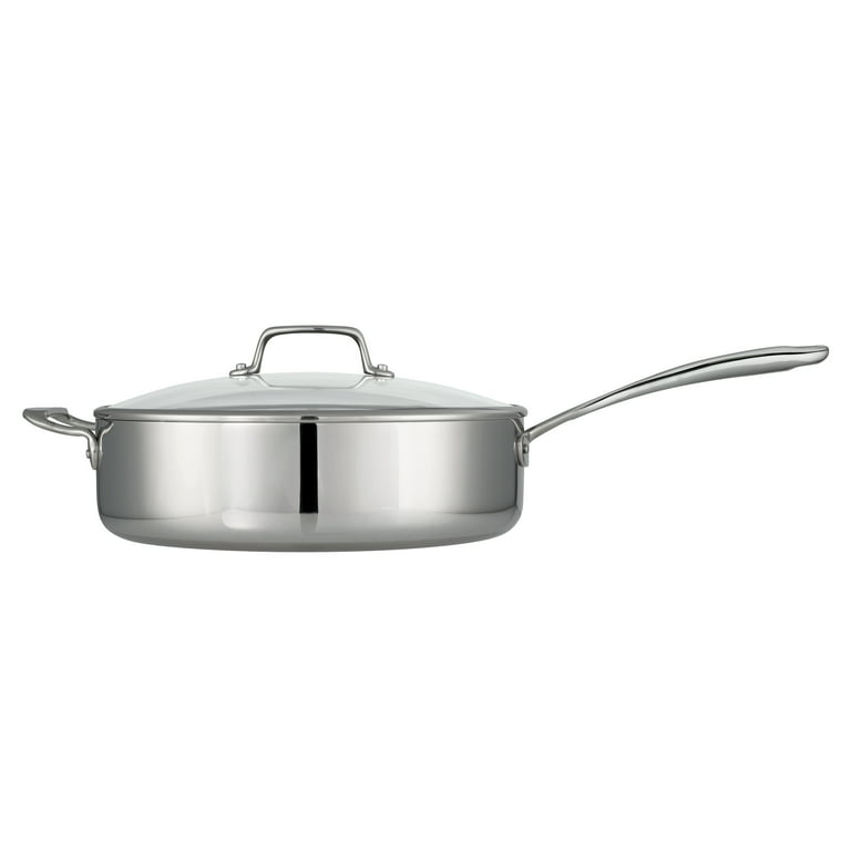 All-Clad Stainless Steel 6 qt Deep Saute Pan with Lid