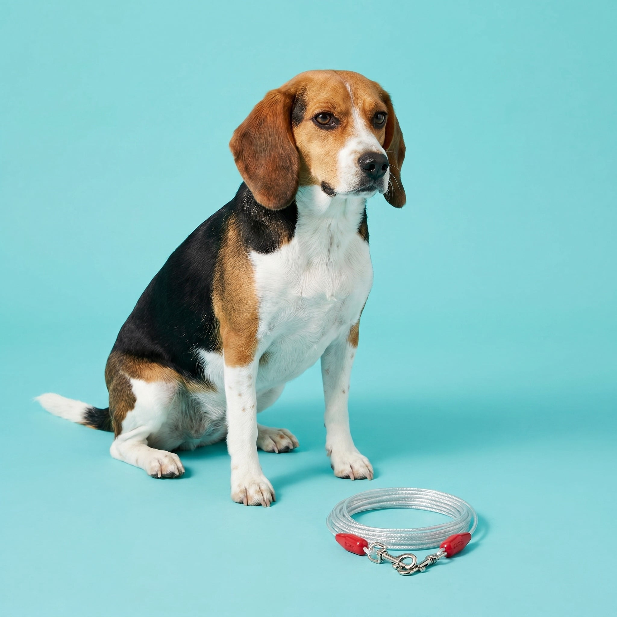 Vibrant Life Reflective Vinyl-Covered Tie-Out Cable for Dogs, S, 40'