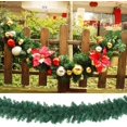 thumbnail image 4 of Couronne de Noël avec guirlande lumineuse LED - 270 cm - Guirlande de Noël artificielle - Décoration de Noël - Couronne de porte intérieure et extérieure (rouge) Ormromra ZYY-0516, 4 of 5