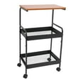 thumbnail image 5 of Floor Mount Modern Mobile Printer Stand 3 Tiers Storage Shelf Cart for Printer Scanner Fax, 5 of 8