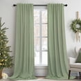 thumbnail image 1 of Cortinas Pitalk Christmas, lino, 27,4 cm, color verde salvia, 2 paneles, 1 of 7