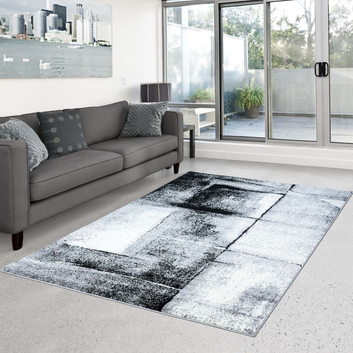 Ladole Rugs Turkish Abstract Contemporary Modern Area Rug Carpet in