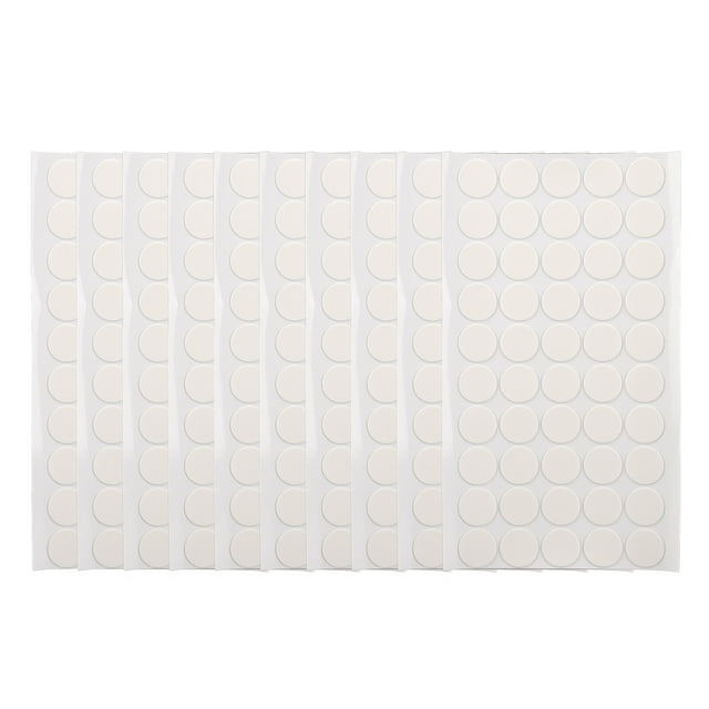 Self Adhesive Dots 10 Sheets 20mm 500 Pcs Strong Transparent Waterproof Non Marking Double Sided Hook and Loop Dots