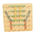 thumbnail image 1 of Geoplano de madera 2 en 1 y juego de tres en raya. Juego de mesa geométrico para toda la familia. Rosa Blanco, 1 of 9