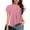 Pink, variant on Womens Tops Summer Dressy Casual Shirts Short Sleeve V Neck Blouses Business Work Tshirts Button up Shirt for Women Long Sleeve Knit Half Sleeve Women Shirt Women Tops Summer Extended Shirt for Women
