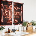thumbnail image 6 of Red Black Neon Brick Wall Kitchen Curtains Vintage Fork and Spoon Kitchenware Modern Graffiti Cool Retro Rod Pocket Funny Quotes Bedroom Living Room Treatment Fabric 2 Panels 27.5Wx39H Inch, 6 of 6