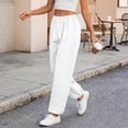 thumbnail image 5 of BUIGTTKLOP Cargo Joggers for Women High Waisted Casual Pants Baggy Loose Fitted Summer Pants with Pockets, 5 of 6