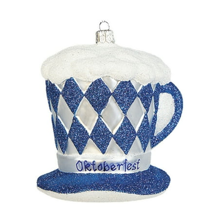 Oktoberfest Beer Hat Polish Blown Glass Octoberfest Christmas Ornament Decoration