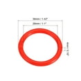 thumbnail image 2 of Uxcell 1.4" OD 1.1" ID Loose Leaf Rings Binder Ring Plastic for Book DIY Scrapbook Notebook, Red 100 Pack, 2 of 5