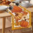 thumbnail image 4 of Thanksgiving Maple Leaf Pumpkin Table Runner, 13x72 in Fall Harvest Durable Table Runners for Party Table Decoration, 4 of 6