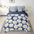 thumbnail image 2 of Feelyou Cartoon Flower Floral Bedding Comforter Set 7-Piece for Kid, Rustic Groovy Daisy King Bedding Sets, Kawaii Cartoon Theme Reversible Bed Sheets, Lightweight Room Decor, 2 of 7