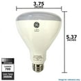 thumbnail image 2 of GE 10w 120v BR30 Frosted White E26 3000k LED Energy Smart Light Bulb, 2 of 3
