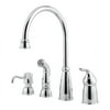 Avalon 1-Handle Kitchen Faucet with Side Spray & Soap Dispenser in Polished Chrome