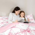 thumbnail image 4 of Erosebridal Princess Bowknot 7-Piece Twin Bedding Sets,Kawaii Bow Girls Bedding Comforter Set For Teens,Pink Purple,Reversible, 4 of 7