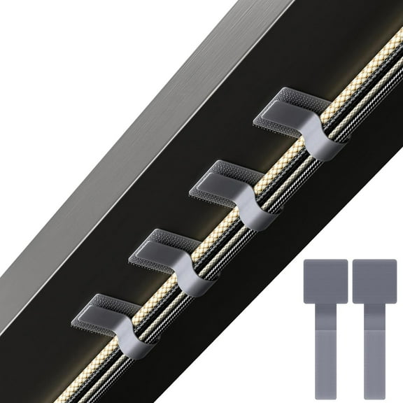 Hook and Loop Cable Ties, Self Adhesive Hook and Loop Cable Straps, Sticky-back Cord Organizer, Cable Clip, Household & Office Essentials（30 pcs）