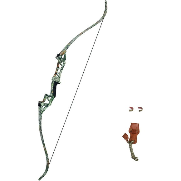 Falcon 60" Takedown Hunting Recurve Bow Metal Riser 30 35 40 45 50 55 60 65 70 Lbs Black/Camo Right Handed