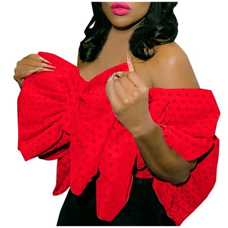 

Shirt For Women Sleeveless Tops Off Shoulder Casual Summer Womens Crewneck Sweatshirt Short Sleeve Women Regular Print M3391 R Women S Backless Elastic Bra Large Bow Short Top Top Pullover