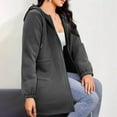thumbnail image 6 of Hoodies for Women Grey Zip Up Long Hoodies for Women Long Sleeve Women Pullover Hoodie Ladies Hoodies M, 6 of 9