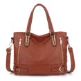 thumbnail image 2 of Women Ladies Retro Multifunction Solid Shoulder Tote Handbag Crossbody Bags, 2 of 9