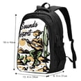 thumbnail image 5 of Xecao Cowboy Playing Guitar for Travel Laptop Backpack, USB-Charging-Enabled, Spacious Business Backpack for Men and Women,College School Computer Bag, 5 of 7