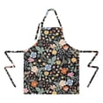thumbnail image 2 of Pioneer Flower Floral Print Pattern Apron-Garden Aprons for Women with Pockets-Cotton Linen Waterproof Kitchen Cooking Gardening Aprons Adjustable for Kitchen,Cooking,BBQ and Salon 33x27 Inch, 2 of 7