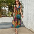 thumbnail image 3 of Mola De Panama Mounted Sleeveless Dress Dresses Women Summer Evening Dresses Ladies Bohemia Long Dresses, 3 of 9
